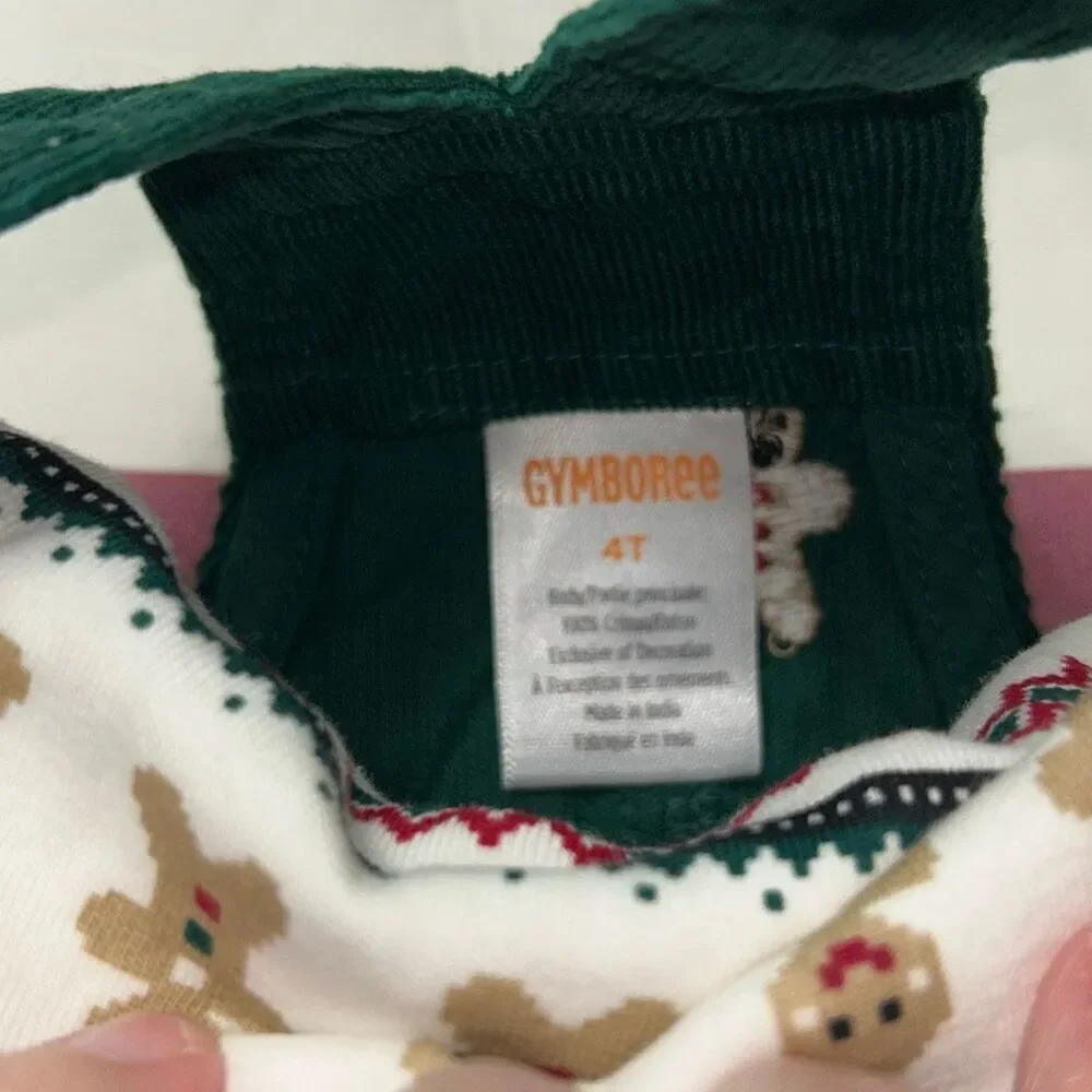 Gymboree gingerbread corduroy dress set size 4-5